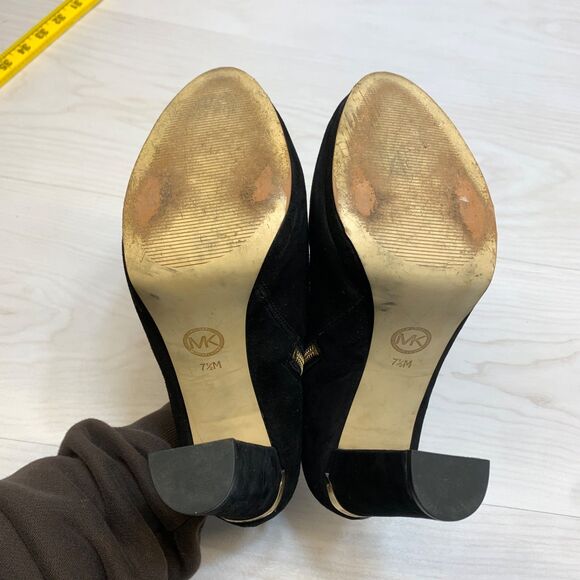 Michael Kors Women's Black Platform Bootie Ankle Boots - Size 7.5M - Picture 8 of 12